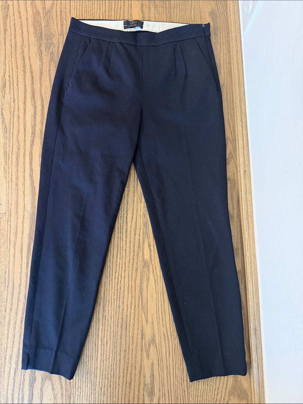 J. Crew Navy Cropped Tailored Ankle Pants
